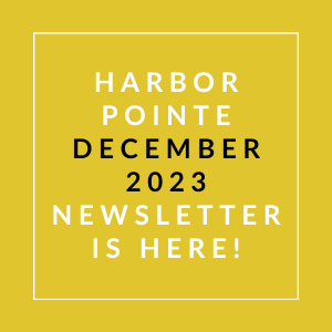 a yellow background with white text and the words harbor point december 232013 new