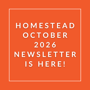 The image announces the availability of the Homestead October 2026 newsletter.