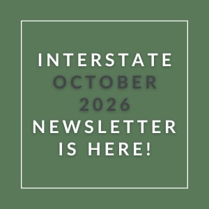 The image announces the availability of the Interstate October 2026 Newsletter.