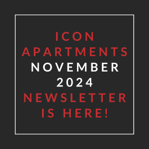 a white box with text that says icon appointments november 2323 newsletter