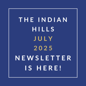 The cover of the Indian Hills July 2025 newsletter.