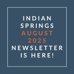 an orange background with the words springs july 2024 newsletter is here