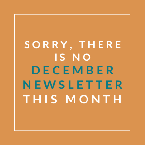an orange background with the text woods november 2024 newsletter is here