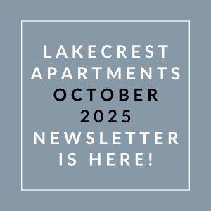 A newsletter for Lakecrest Apartments is available for October 2025.