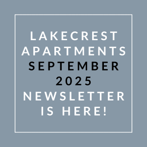A newsletter for Lakecrest Apartments is available for September 2025.