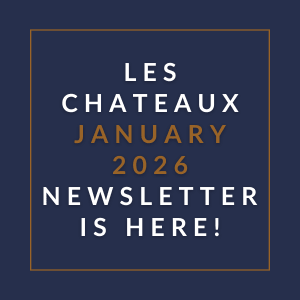 The image announces the availability of the January 2026 newsletter for Les Chateaux.
