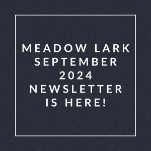 a white box with the words meadow lane september 2024 newsletter is here