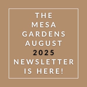The Mesa Gardens August 2025 newsletter is available.