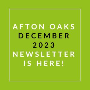 a green field with the text afford oaks december 23 23 newsletter is here