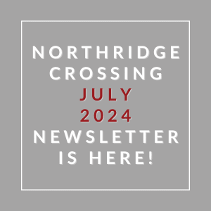 a gray background with the words northern crossing july 2024 is here and a white