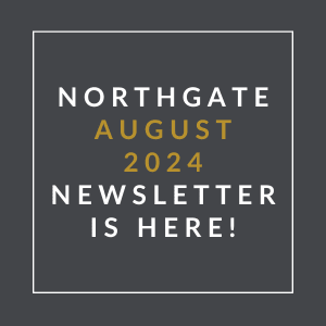 a black background with white and yellow text and the words northeast august 2024 newsletter