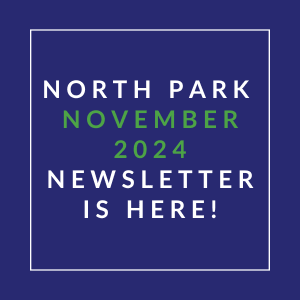 a green square with the words north park apartments november 22 23 2020 newsletter