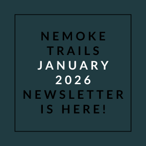 The image is a cover of the Nemoke Trails January 2026 newsletter.