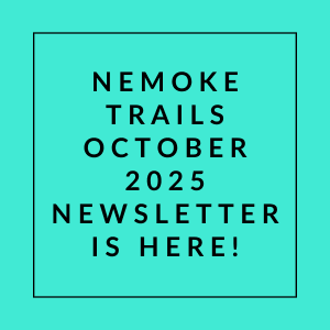 The image announces the release of the Nemoke Trails October 2025 newsletter.