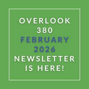 The image announces the availability of the Overlook 380 January 2026 newsletter.