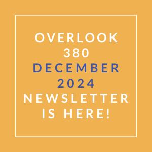 The image announces the availability of the Overlook 380 December 2024 newsletter.