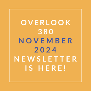 an orange background with the words overlook 360 november 2024 newsletter is here