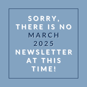 a white box with the words williamsburg way march 2024 newsletter is here
