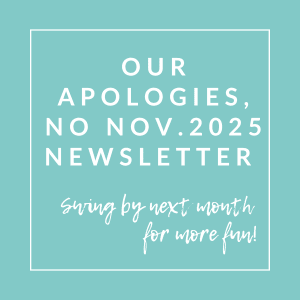 The image announces the absence of a November 2025 newsletter and promises a new one by the following month.