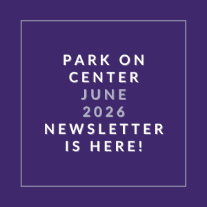 The image announces the availability of the Park on Center June 2026 newsletter.