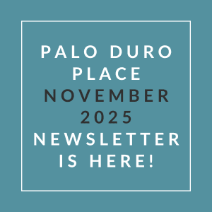 A newsletter for Palo Duro Place in October 2025 is available.