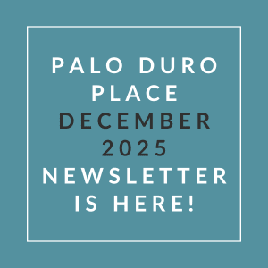 A newsletter for Palo Duro Place in December 2025 is available.