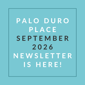 A newsletter for Palo Duro Place in September 2026 is available.