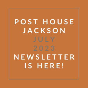 a picture of a house with the words post house jacksons july 23rd newsletter