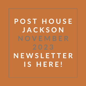 an orange background with the words post house november 22 23 newsletter