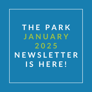 The image announces the availability of the Park January 2025 newsletter.