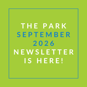 The image announces the availability of the park's September 2026 newsletter.