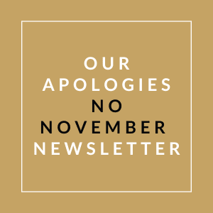 our apologies no november newsletter cover illustration