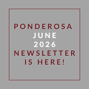 The image announces the availability of the Ponderosa June 2026 newsletter.