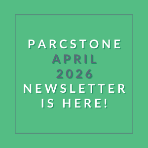 The image announces the availability of the Parcstone April 2026 newsletter.