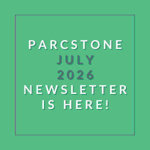 The image announces the availability of the Parcstone July 2026 newsletter.
