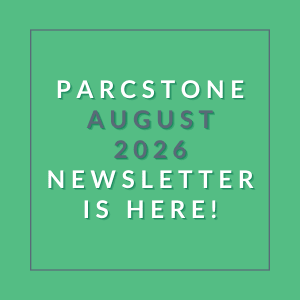 The image announces the availability of the Parcstone August 2026 newsletter.