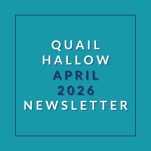 A newsletter cover for Quail Hollow in April 2026.