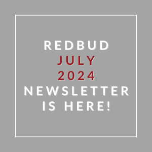 a gray background with white and red font and the words reddit july 2024 newsletter