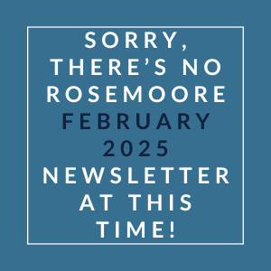 a white box with the words rosenstock february 2024 newsletter is here