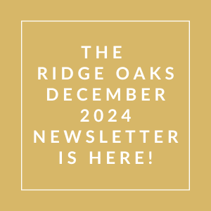 an orange background with the words the ridge oaks november 2024 newsletter is
