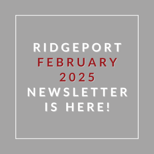 A newsletter for Ridgeport in February 2025 is available.