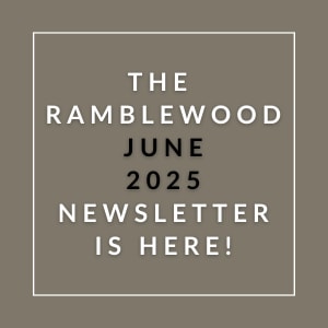 The image is a cover of the Ramblewood June 2025 newsletter.