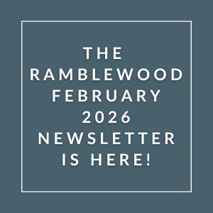 The image announces the availability of the Ramblewood February 2026 newsletter.