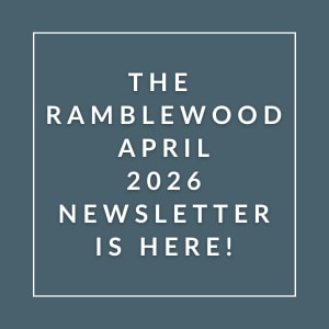 The image announces the release of the Rumblewood April 2026 newsletter.