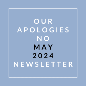 our apologies no may 2020 newsletter cover illustration