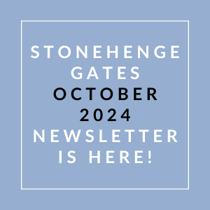 a white box with the textstone gates october 2024 newsletter is here