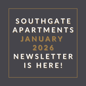 A newsletter for Southgate Apartments is available for January 2026.