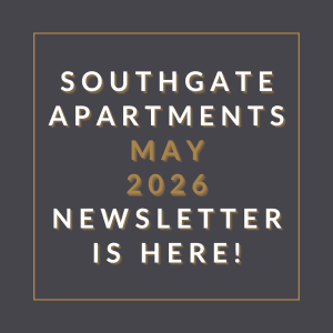 A newsletter for Southgate Apartments is available for May 2026.
