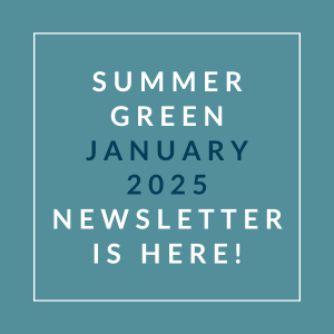 The image announces the availability of the Summer Green January 2025 newsletter.