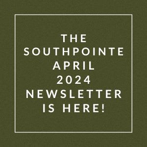 the front cover of a newspaper with the words the southpointe april 2022